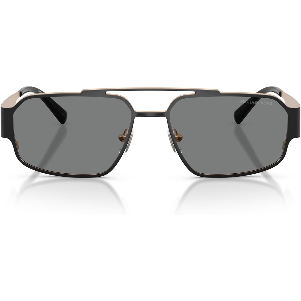 image:imageMichael Kors Mens MK1182 Cape Town Rectangular Sunglasses Black MatteDark Grey Monochromatic 58 mm