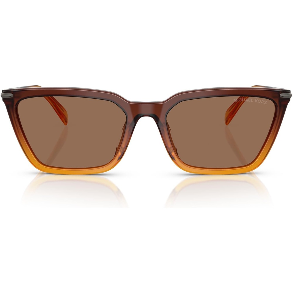 image:imageMichael Kors Mens Mk2250u Everglades Universal Fit Cat Eye SunglassesAmber GradientBrown Solid