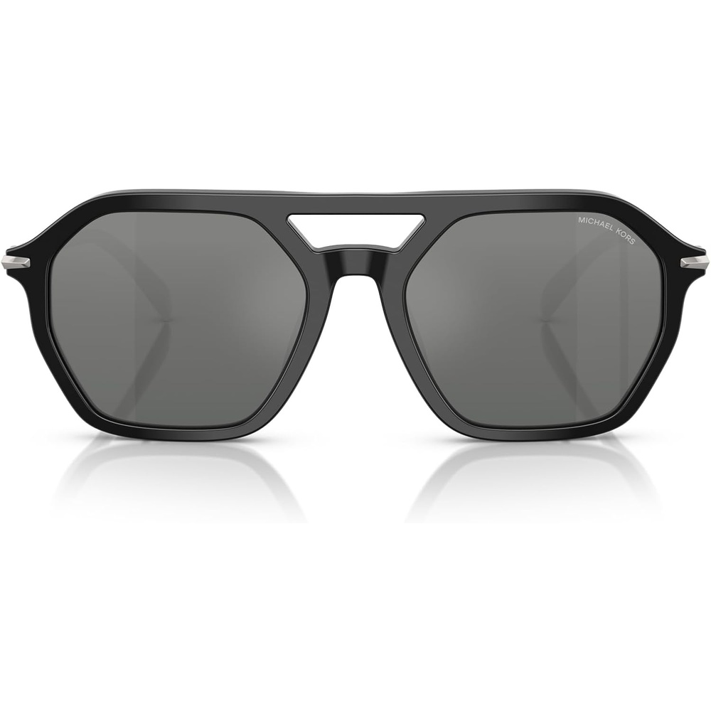 image:imageMichael Kors Mens Mk2251u Jackson Hole Universal Fit Aviator SunglassesBlackSilver Mirrored Gradient