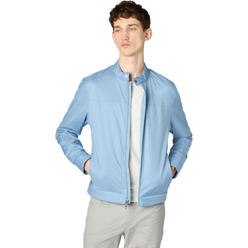 image:imageMichael Kors Mens Nylon Racer JacketChambray