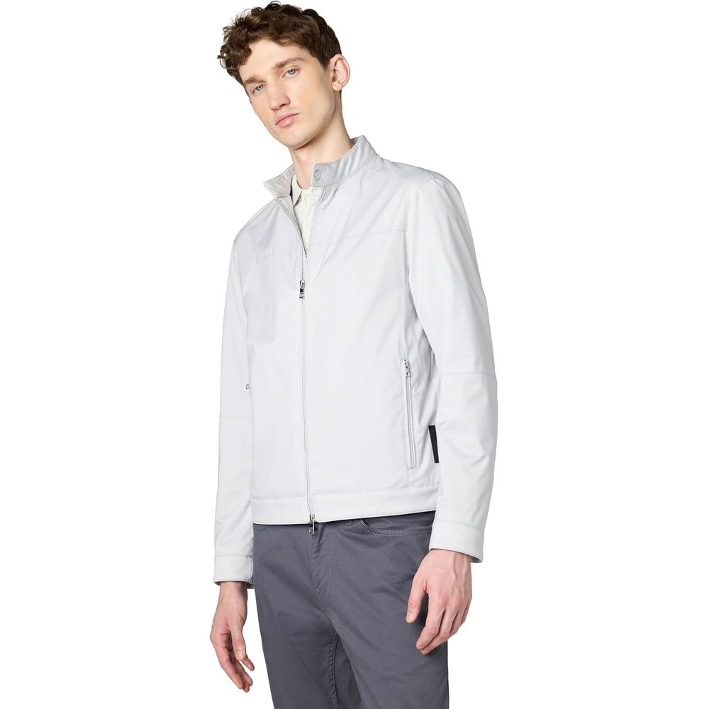 image:imageMichael Kors Mens Nylon Racer JacketPearl Grey