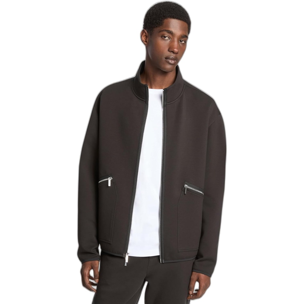 image:imageMichael Kors Mens Polished Knit Full ZipBlack