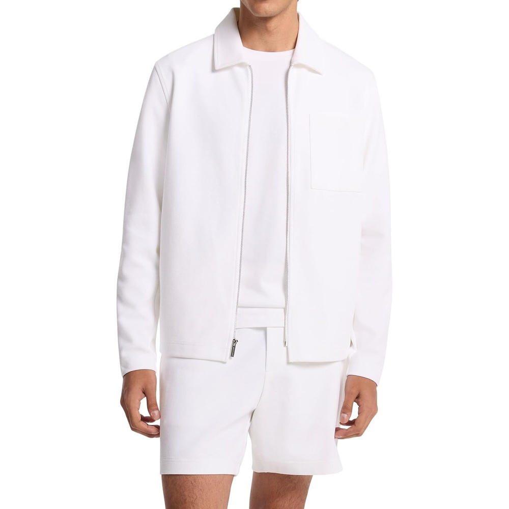 image:imageMichael Kors Mens Racking Stitch Full ZipWhite