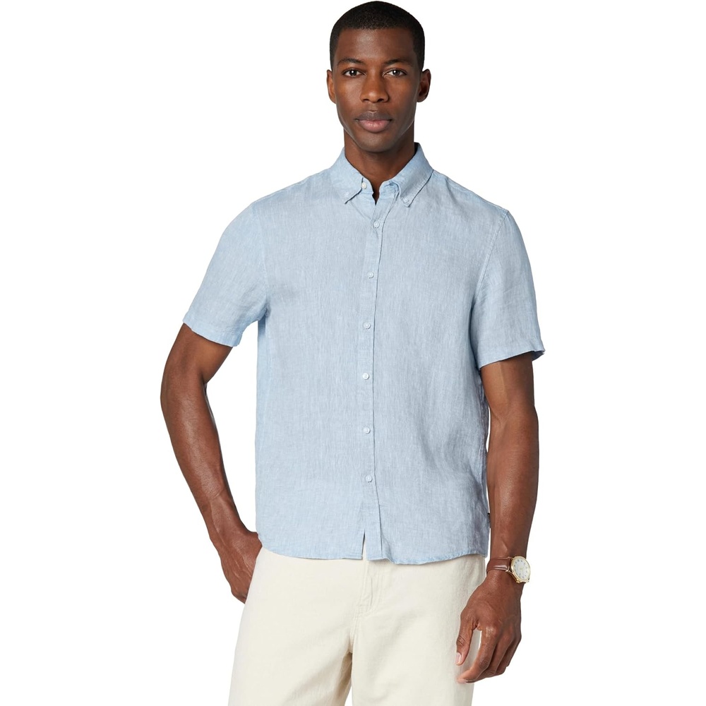 image:imageMichael Kors Mens Short Sleeve Linen ShirtChambray