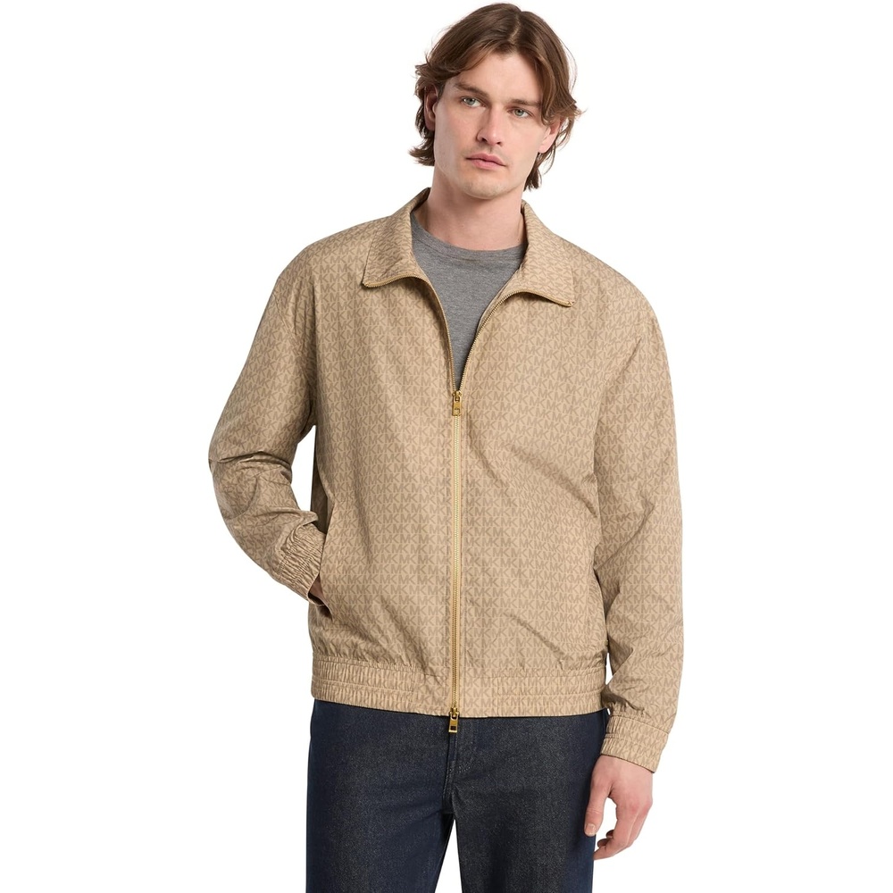 image:imageMichael Kors Mens Signature Printed WindbreakerKhaki