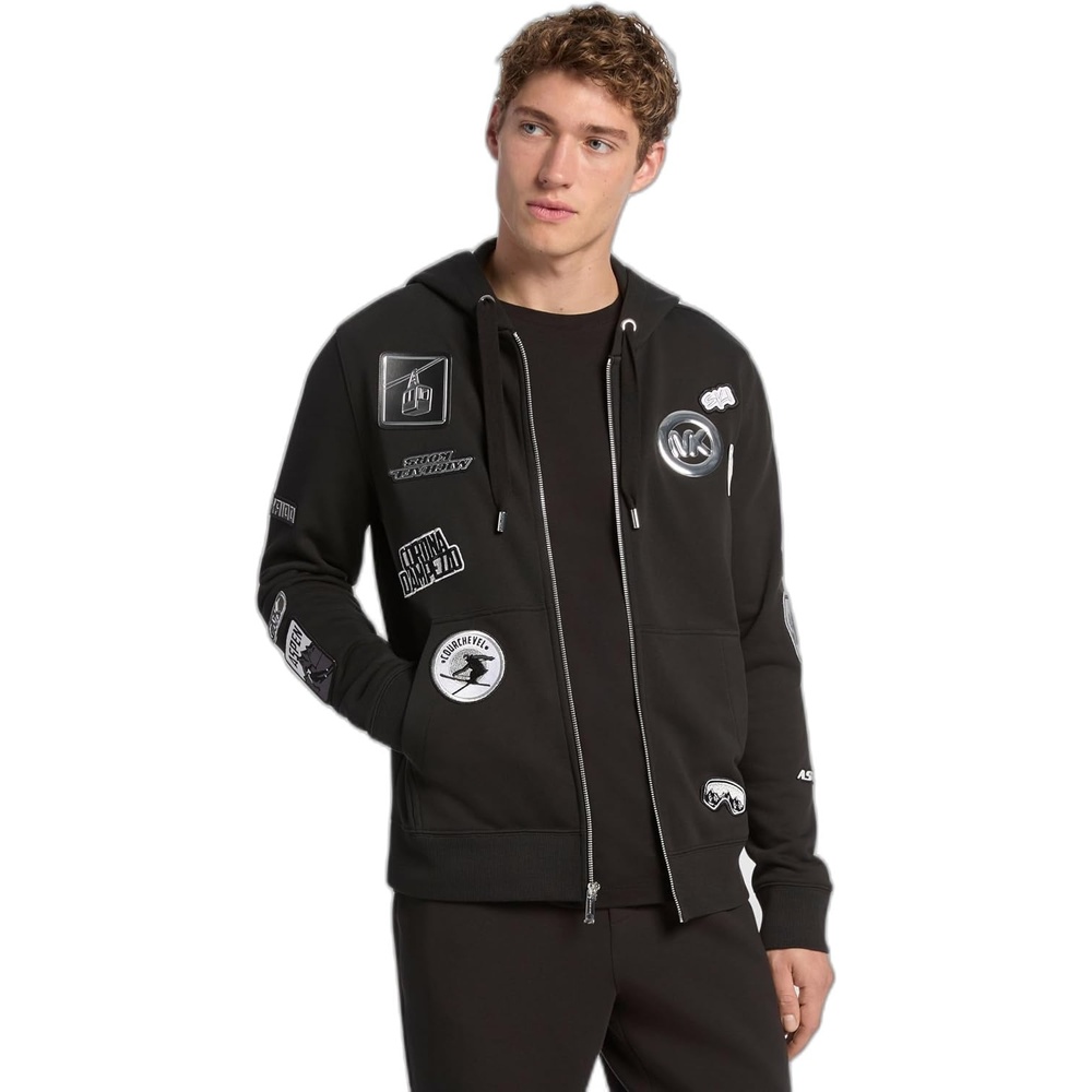 image:imageMichael Kors Mens Ski Patch Full Zip HoodieBlack