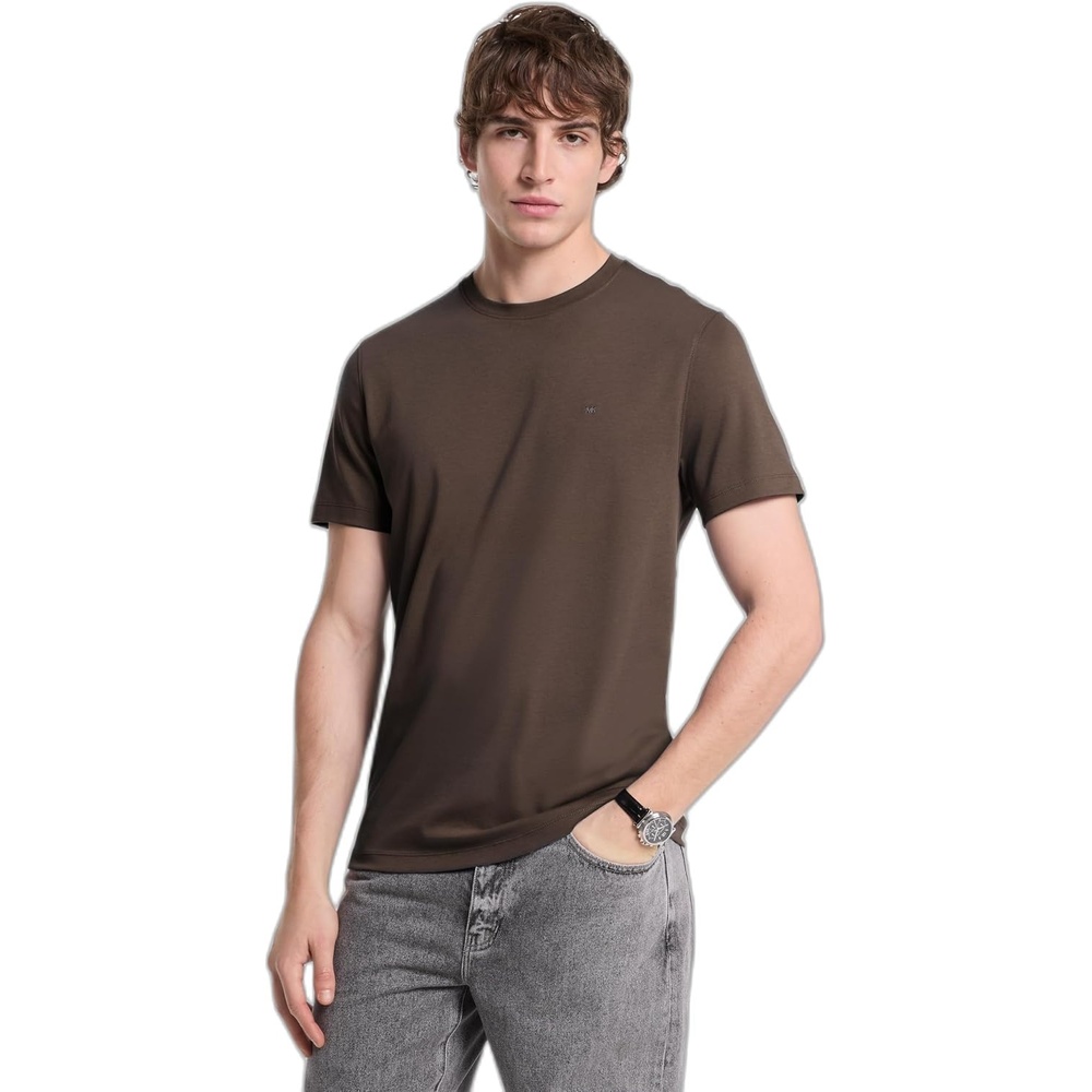 image:imageMichael Kors Mens Sleek MK Crewneck TShirtChocolate