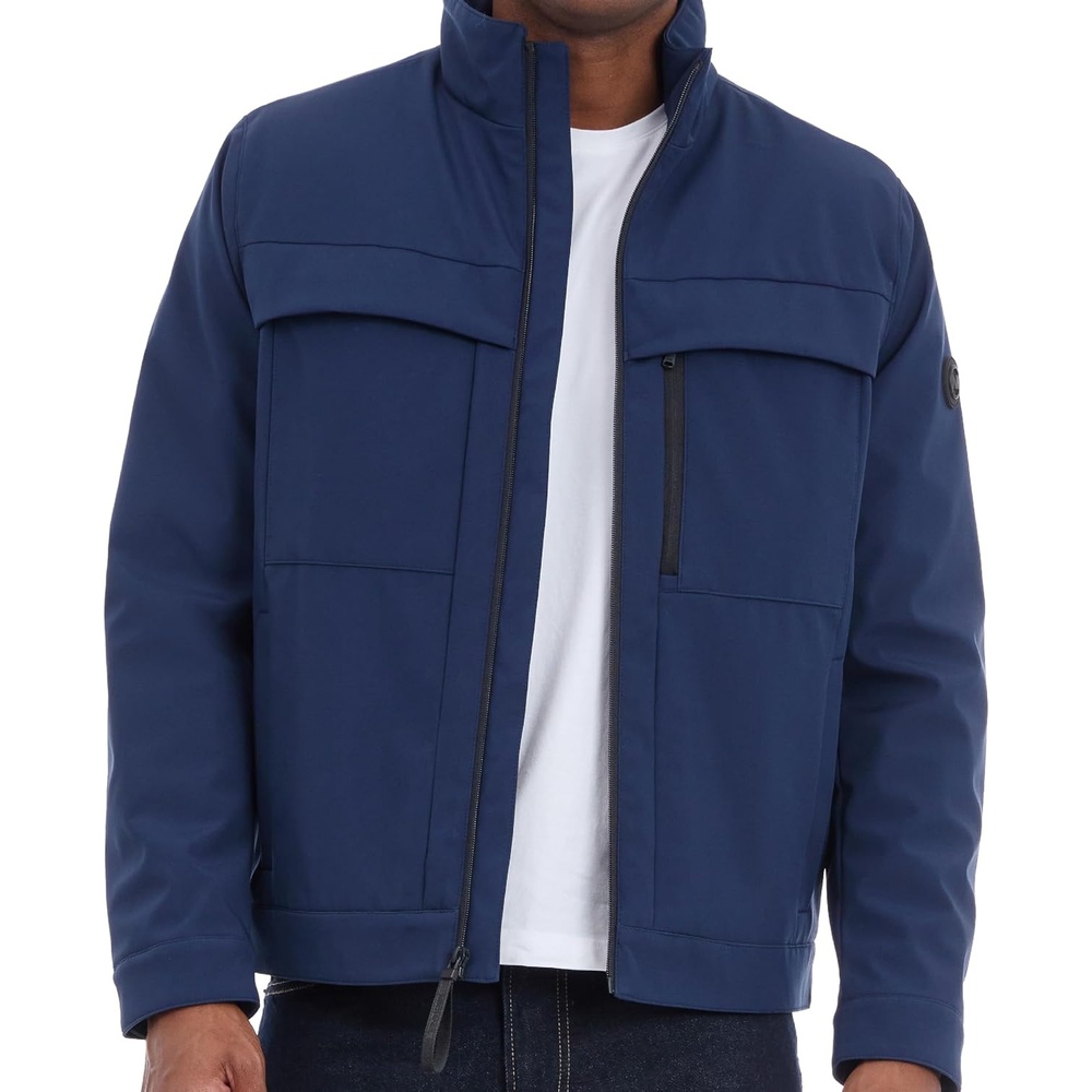 image:imageMichael Kors Mens Soft Shell Jacket Wind and Water Resistant CoatBlue
