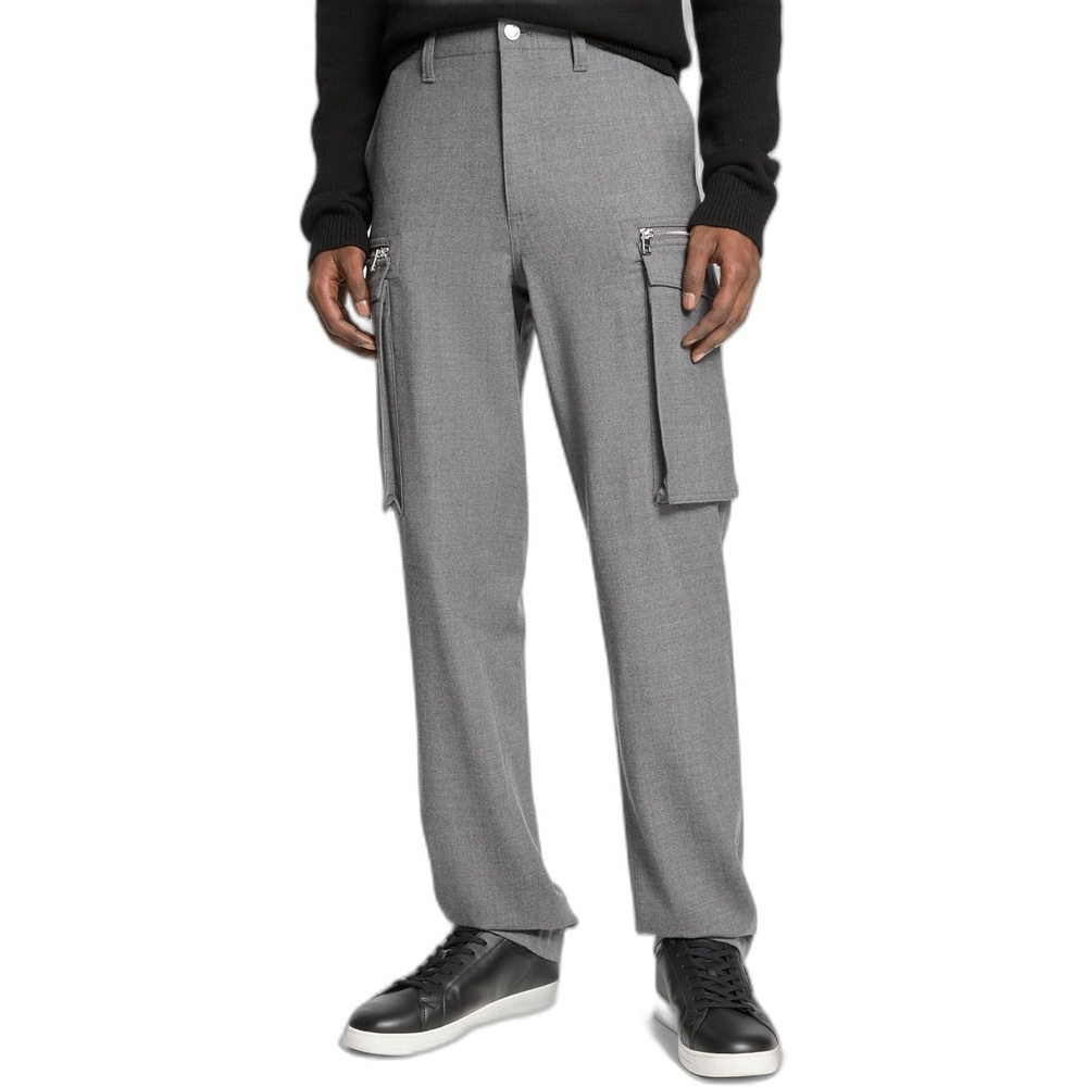 image:imageMichael Kors Mens Wool Zip Pocket Cargo PantAsh Melange