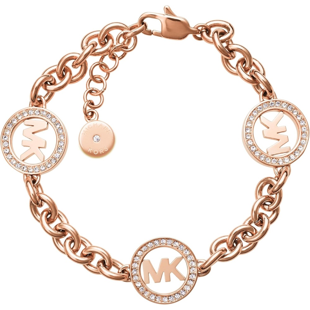 image:imageMichael Kors Rose GoldTone Bracelet for Women Bracelets Jewelry for WomenCircle Logo Chain