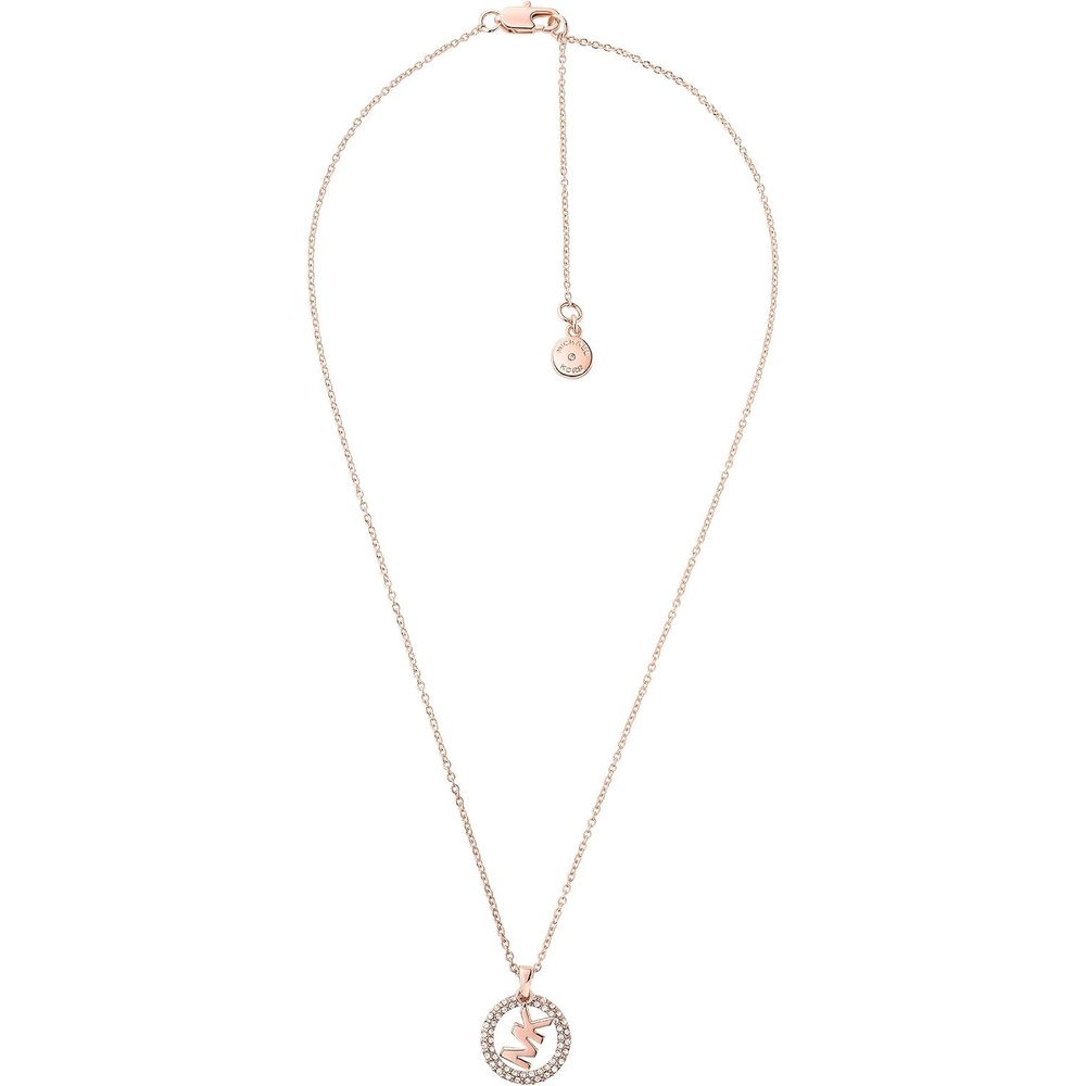 image:imageMichael Kors Rose GoldTone Necklace for Women Necklaces for Women Jewelry for WomenRose Gold Circle Logo