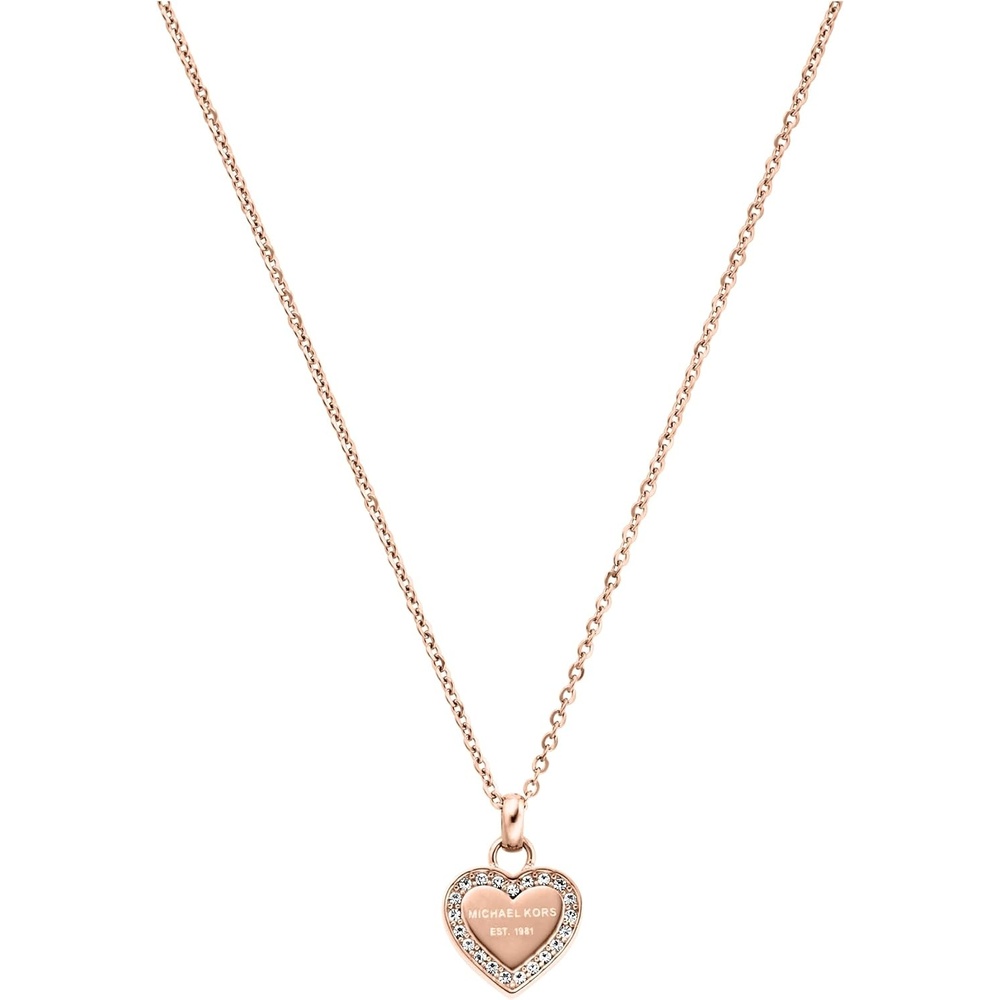 image:imageMichael Kors Rose GoldTone Necklace for Women Necklaces for Women Jewelry for WomenRose Gold Heart Glitz