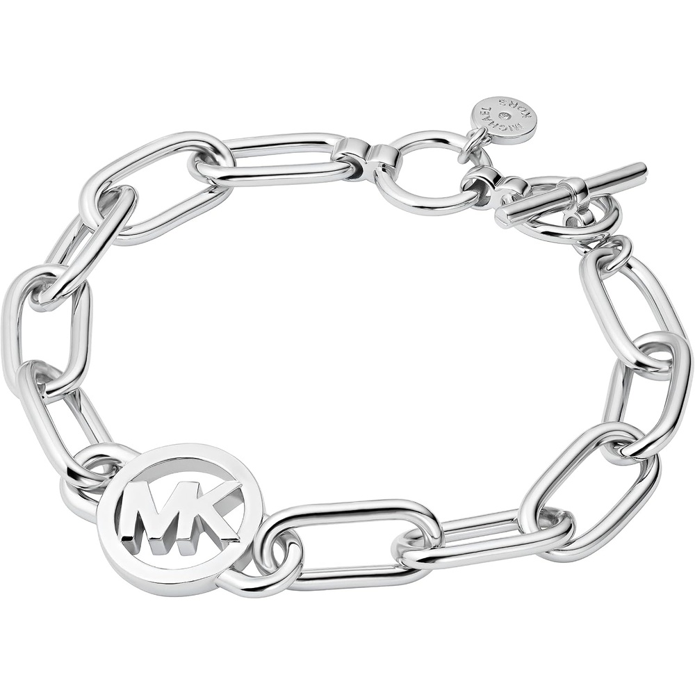 image:imageMichael Kors SilverTone Bracelet for Women Bracelets Jewelry for WomenCircle Logo Link Chain