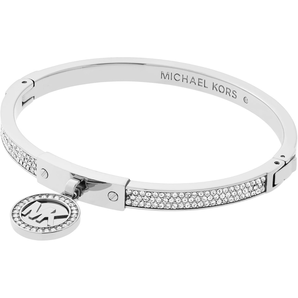 image:imageMichael Kors SilverTone Bracelet for Women Bracelets Jewelry for WomenPav Logo Hinge