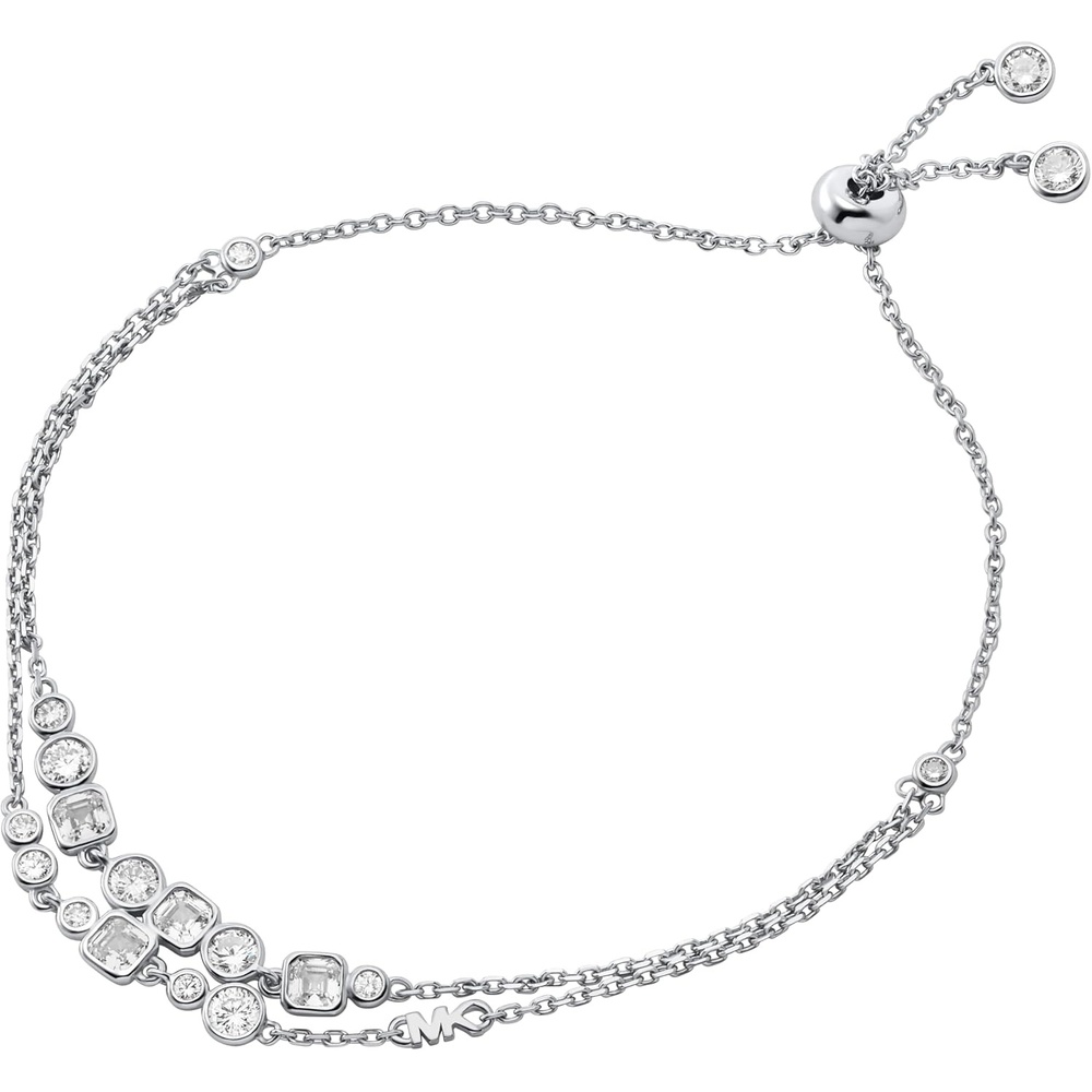 image:imageMichael Kors SilverTone Bracelet for Women Sterling Silver Bracelets Jewelry for WomenDouble Layer