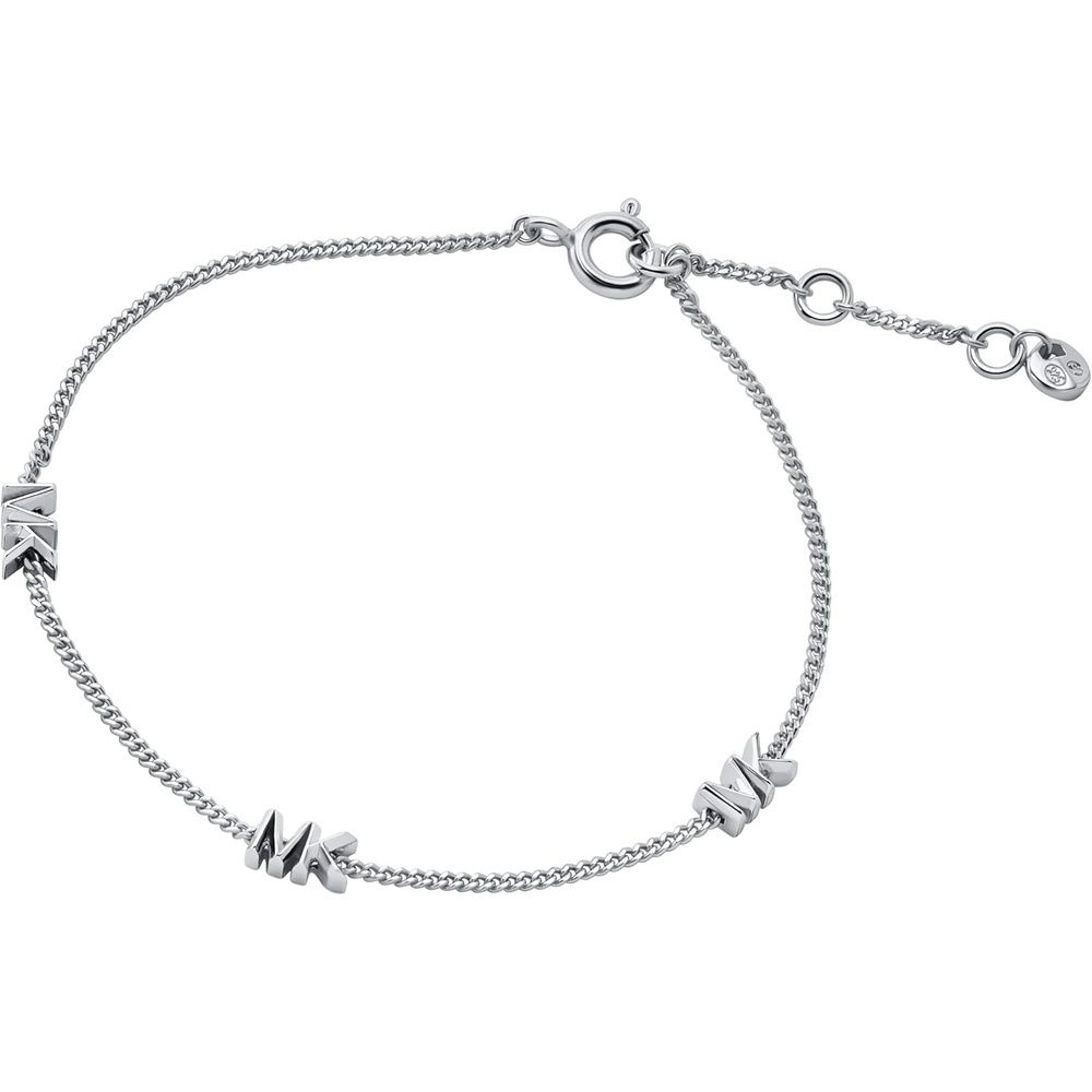 image:imageMichael Kors SilverTone Bracelet for Women Sterling Silver Bracelets Jewelry for WomenMK Logo