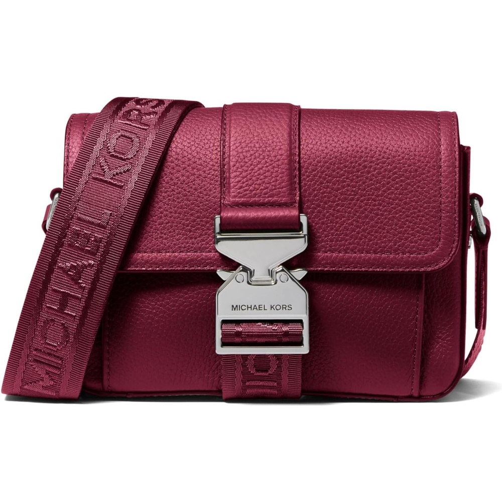image:imageMichael Kors Unisex Hudson Aviator Crossbody BagGunmetalhardwareMulberry