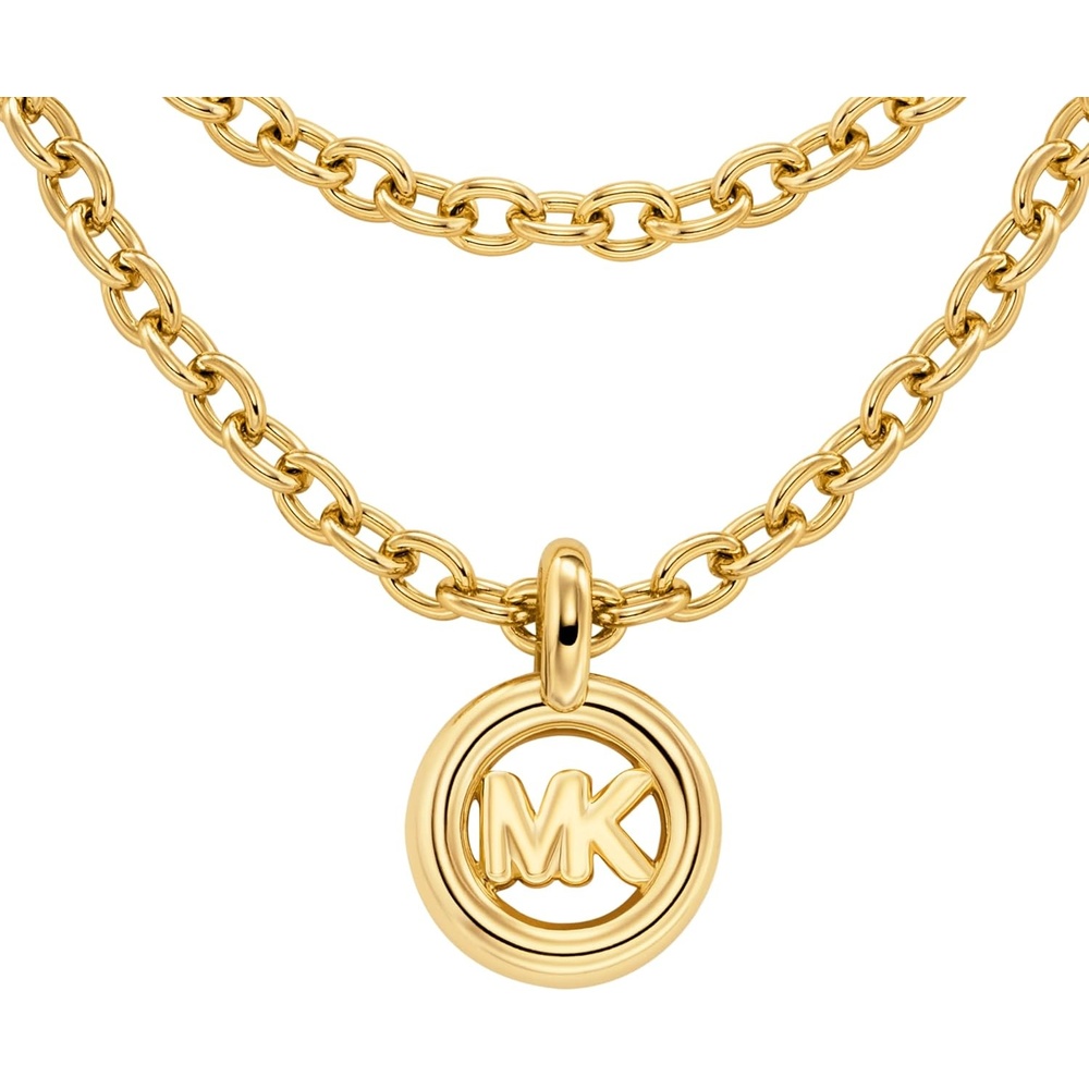 image:imageMichael Kors Womens Double Layer Logo Necklace Model MKJ8500710