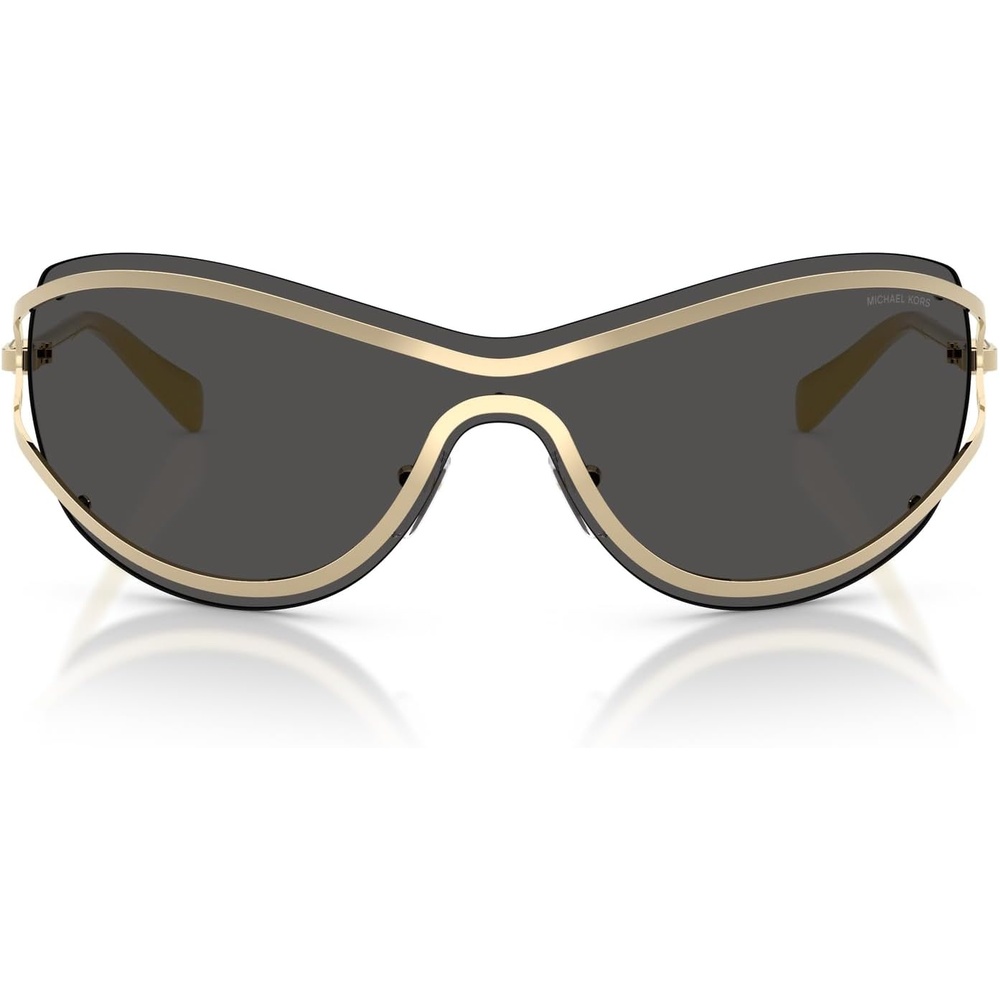 image:imageMichael Kors Womens Mk1166 La Praia Oval SunglassesLight Gold ShinyDark Grey Solid
