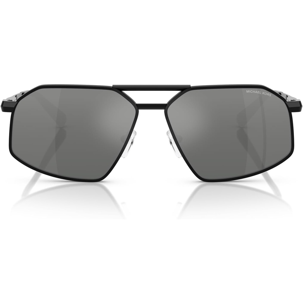 image:imageMichael Kors mens Mk1167 Mar Vista Hexagonal SunglassesBlack ShinySilver Mirrored Gradient