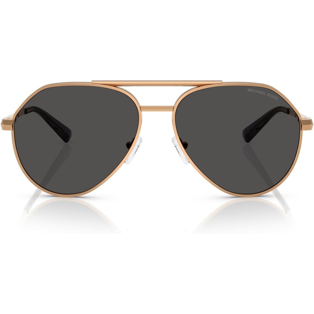 image:imageMichael Kors mens Mk1168 Brentwood Aviator SunglassesBeige GoldDark Grey Solid