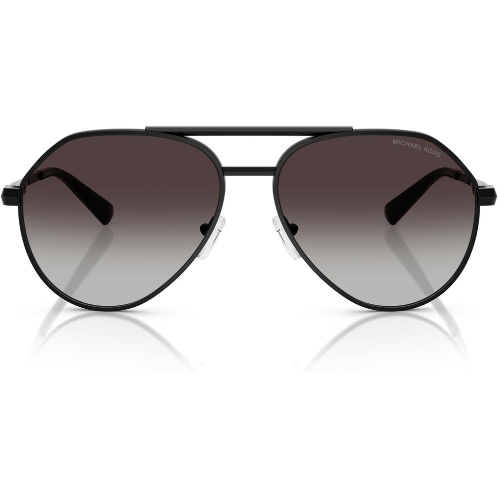 image:imageMichael Kors mens Mk1168 Brentwood Aviator SunglassesBlack ShinyDark Grey Gradient