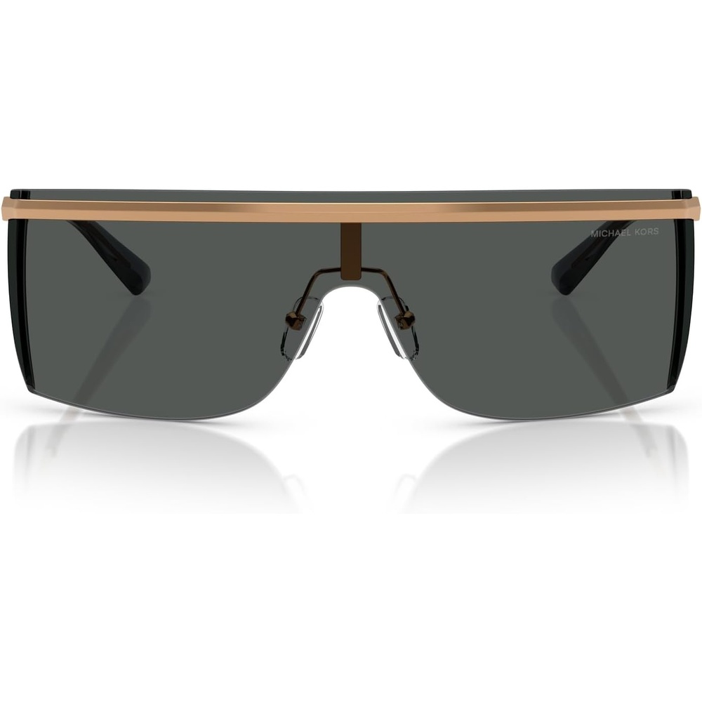 image:imageMichael Kors mens Mk1169 Palisades Rectangular SunglassesBeige GoldDark Grey Solid