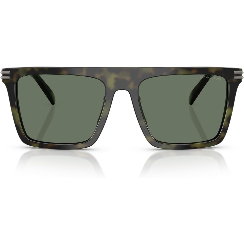 image:imageMichael Kors mens Mk2249u Edgewater Universal Fit Square SunglassesOlive TortoiseGreen Solid
