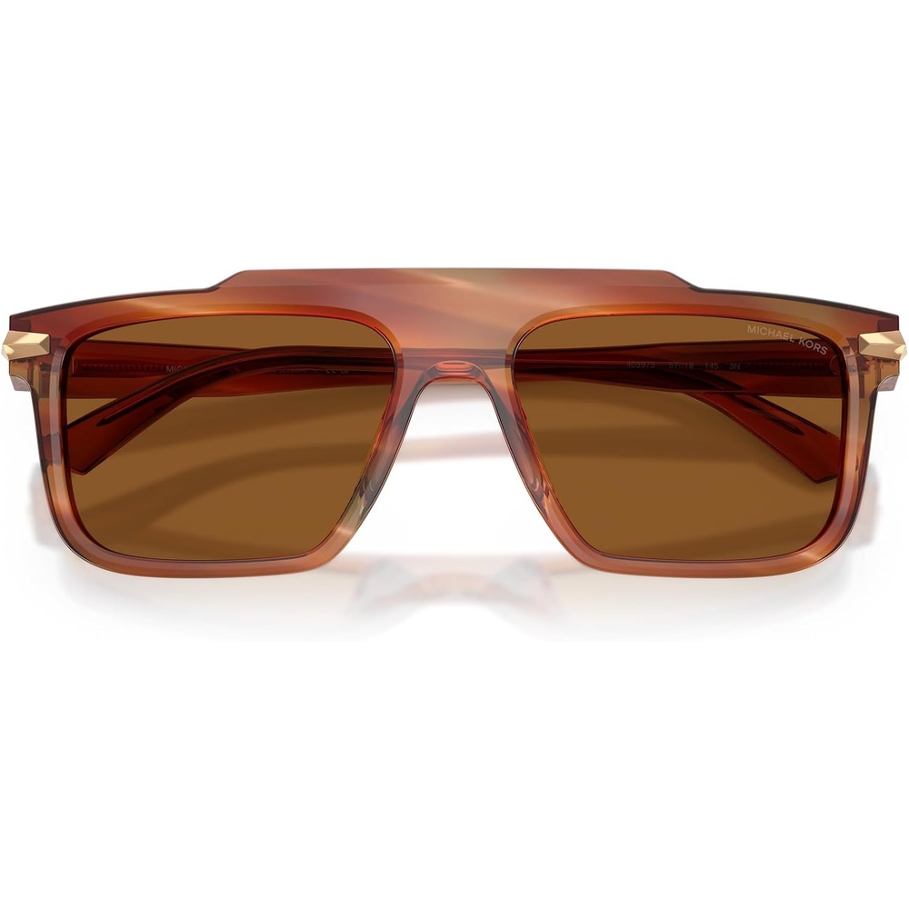 image:imageMichael Kors mens Mk2278u Boston Universal Fit Square SunglassesBrown HornAmber Monochromatic