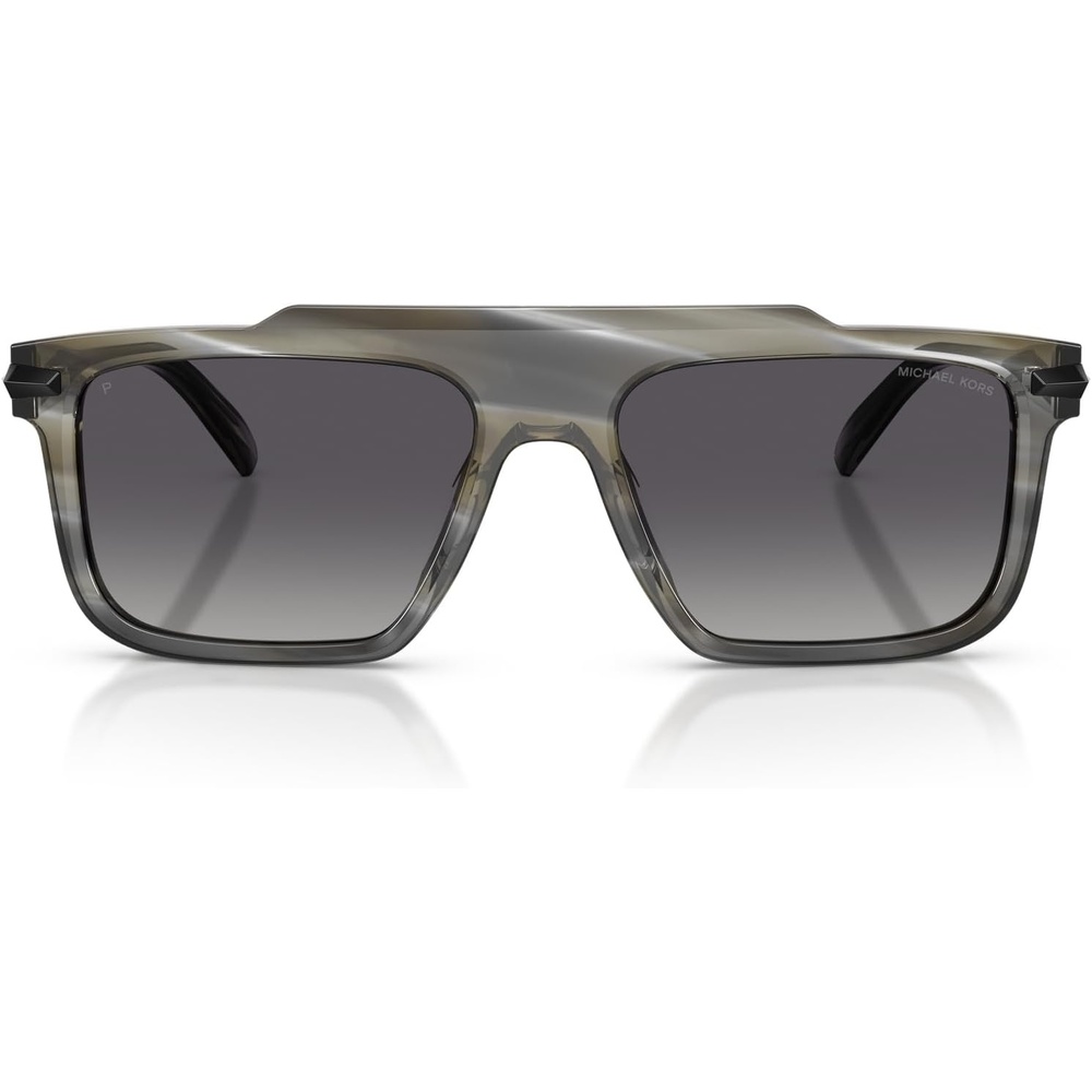 image:imageMichael Kors mens Mk2278u Boston Universal Fit Square SunglassesCharcoal HornGrey Monochromatic Polarized