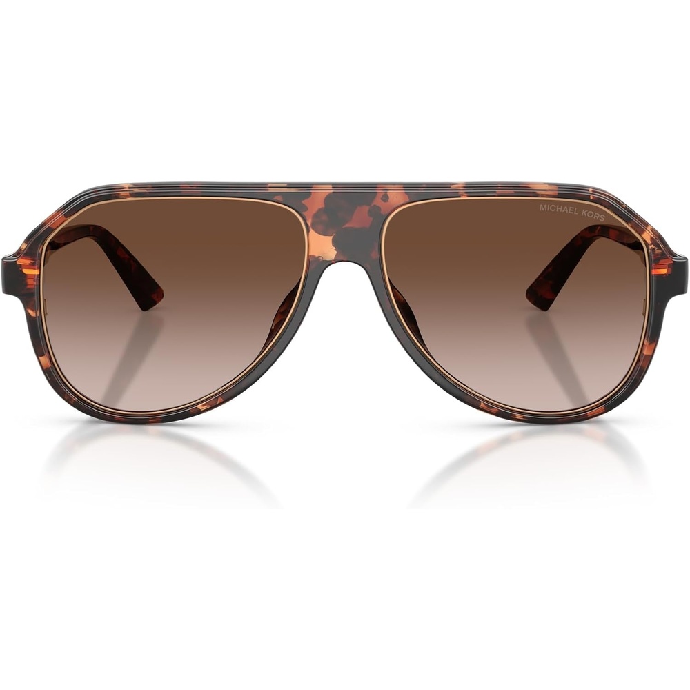 image:imageMichael Kors mens Mk2281u Molokai Universal Fit Aviator SunglassesDark TortoiseSmoke Gradient