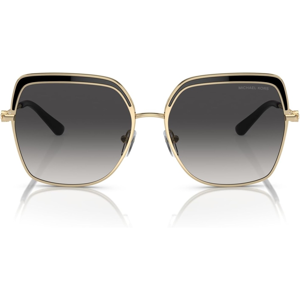 image:imageMichael Kors womens Mk1141 Greenpoint Square SunglassesLight GoldBlack InsertGrey Gradient