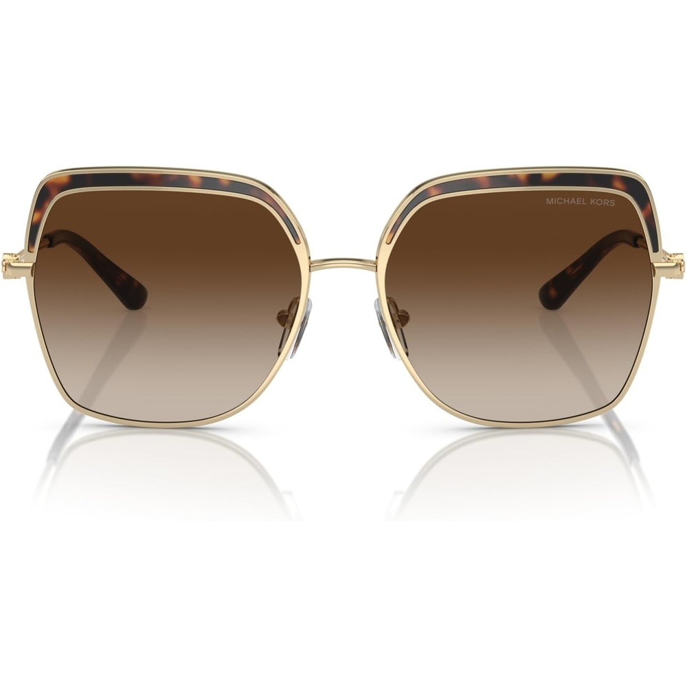 image:imageMichael Kors womens Mk1141 Greenpoint Square SunglassesLight GoldDark Tortoise InsertBrown Gradient