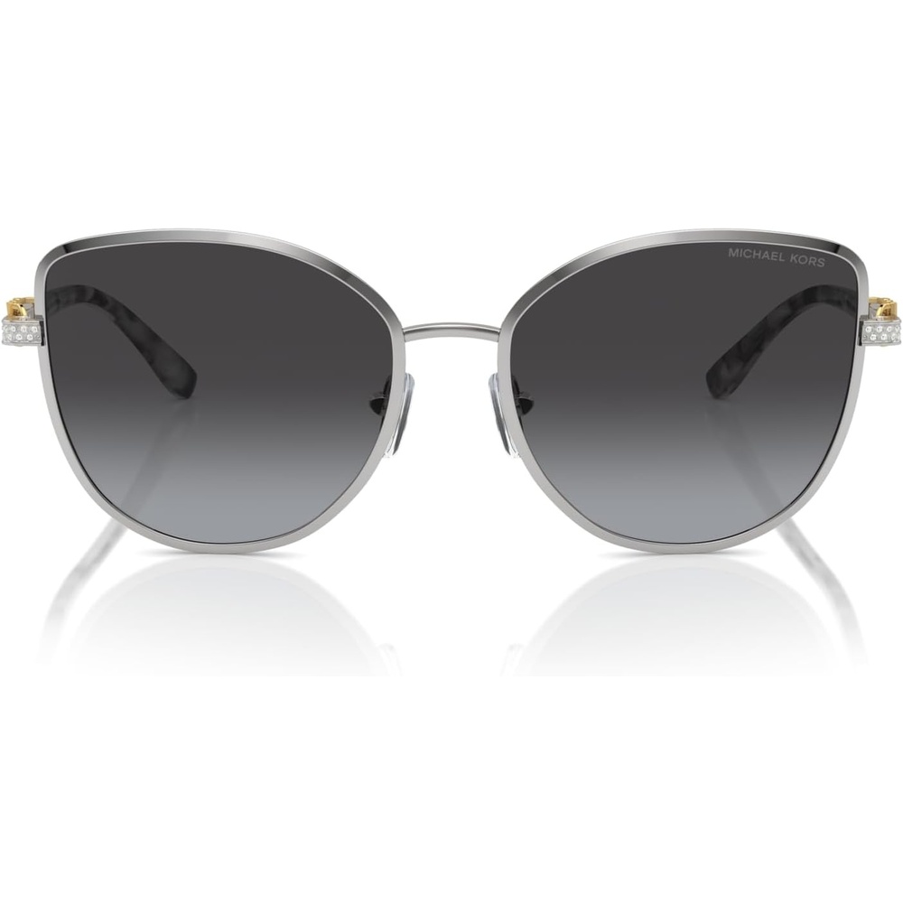 image:imageMichael Kors womens Mk1144b Catalonia Cat Eye SunglassesShiny SilverNavy Gradient