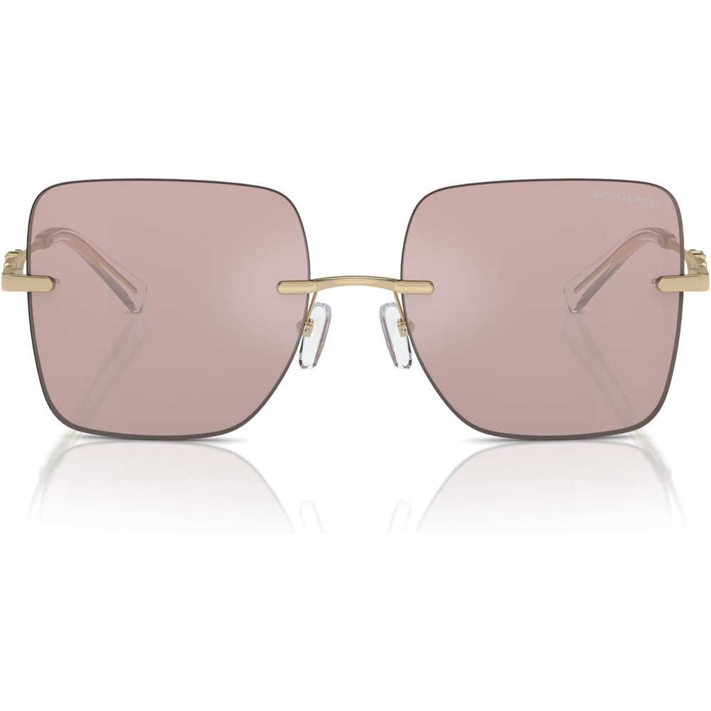 image:imageMichael Kors womens Mk1150 Qubec Square SunglassesPink Solid Back MirroredPink Solid Back Mirrored