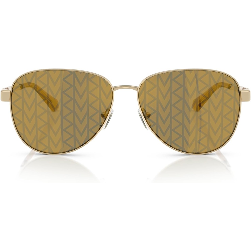 image:imageMichael Kors womens Mk1160 Biarritz Aviator SunglassesLight GoldDark Brown Monochromatic