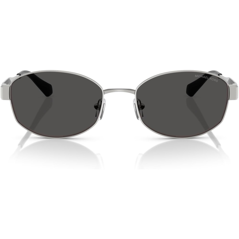image:imageMichael Kors womens Mk1161 Monte Carlo Oval SunglassesSilverDark Grey Solid