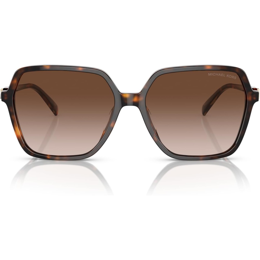 image:imageMichael Kors womens Mk2196u Jasper Universal Fit Square SunglassesDark TortoiseBrown Gradient