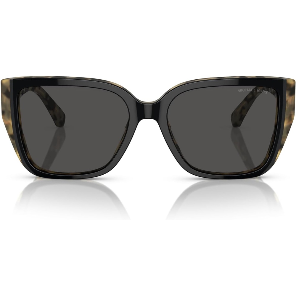 image:imageMichael Kors womens Mk2199 Acadia Rectangular SunglassesBilayer BlackAmber TortoiseDark Grey Solid