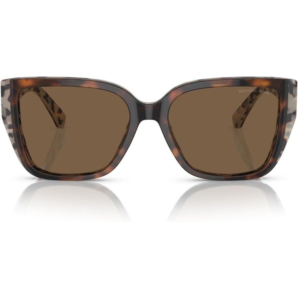 image:imageMichael Kors womens Mk2199 Acadia Rectangular SunglassesBilayer DarkCream TortoiseBrown Solid