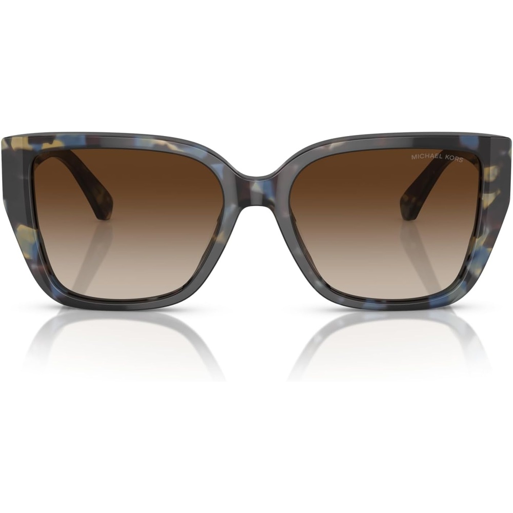 image:imageMichael Kors womens Mk2199 Acadia Rectangular SunglassesBright Blue TortoiseBrown Gradient