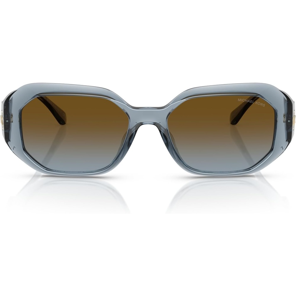 image:imageMichael Kors womens Mk2240u Siesta Key Universal Fit Rectangular SunglassesDenim TransparentBrown Blue Gradient