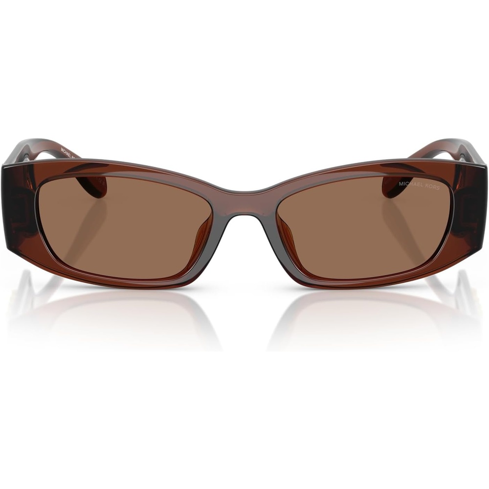 image:imageMichael Kors womens Mk2243u Rhodes Universal Fit Oval SunglassesBrown TransparentBrown Solid