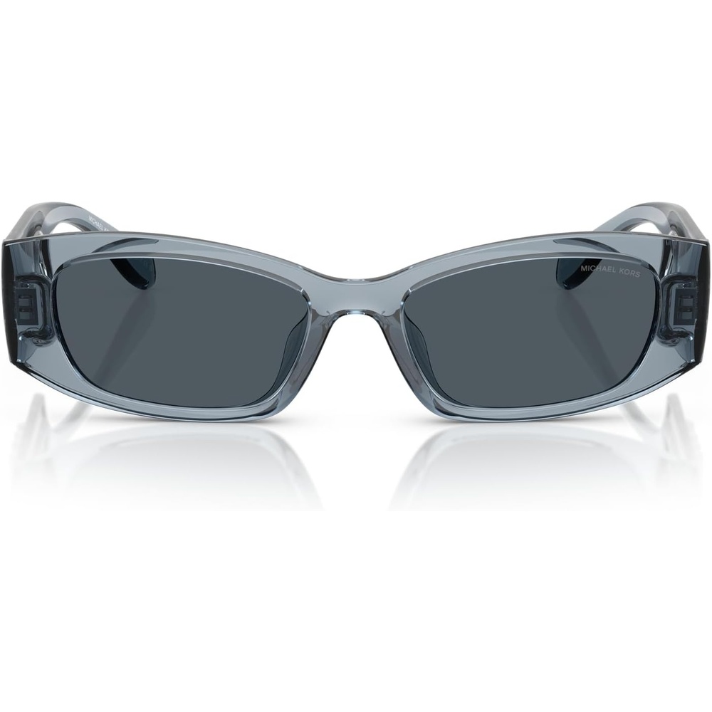 image:imageMichael Kors womens Mk2243u Rhodes Universal Fit Oval SunglassesDenim TransparentBlue Grey Solid