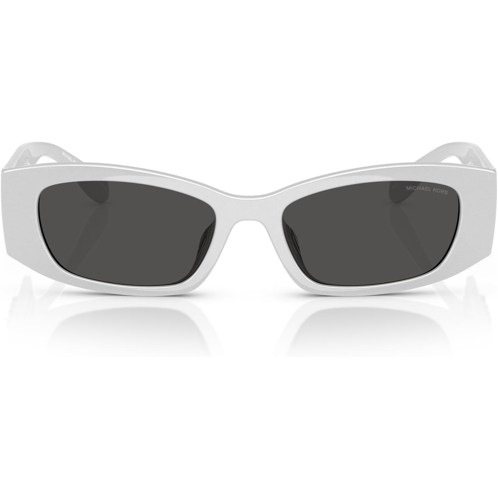 image:imageMichael Kors womens Mk2243u Rhodes Universal Fit Oval SunglassesSilver MetallicDark Grey Solid