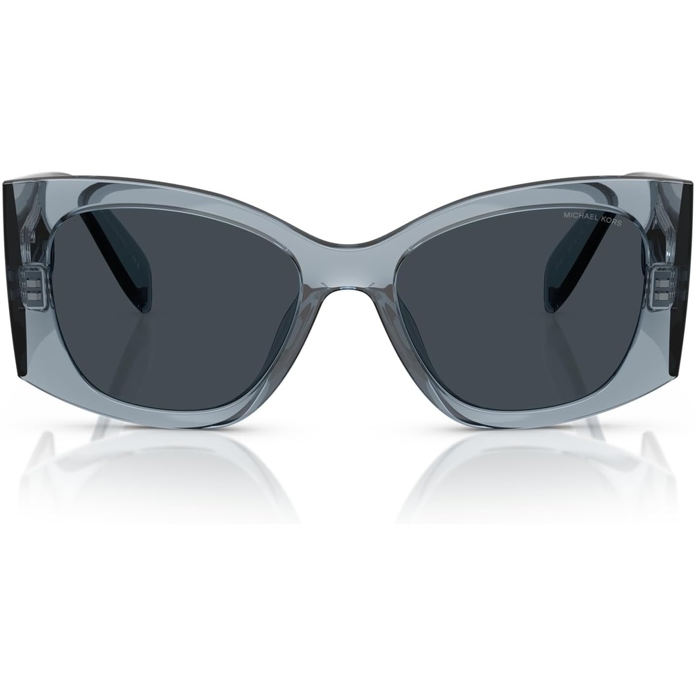image:imageMichael Kors womens Mk2244u Costa Blanca Universal Fit Square SunglassesDenim TransparentBlue Grey Solid
