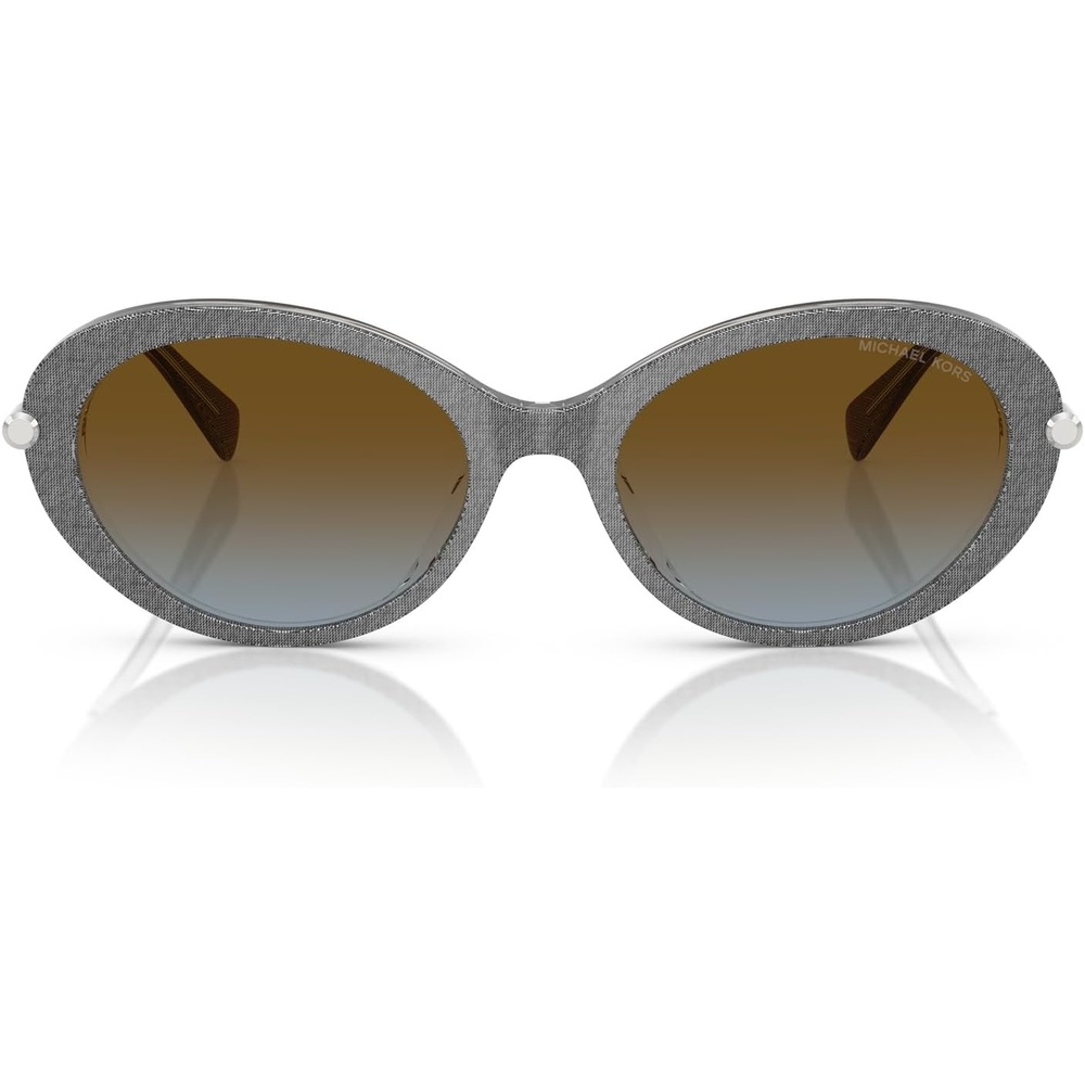 image:imageMichael Kors womens Mk2245u Rockaway Universal Fit Oval SunglassesGrey DenimBrown Blue Gradient
