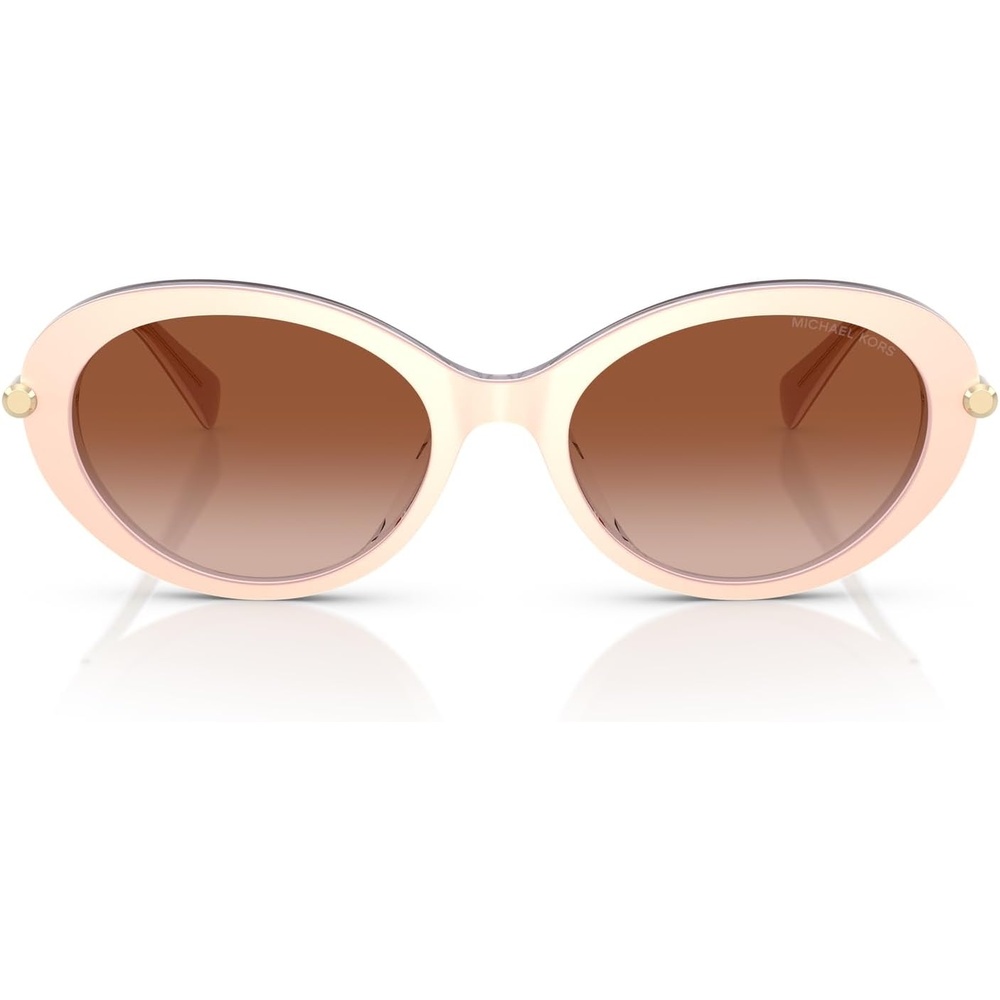 image:imageMichael Kors womens Mk2245u Rockaway Universal Fit Oval SunglassesLight Sand LaminateLight Brown Gradient