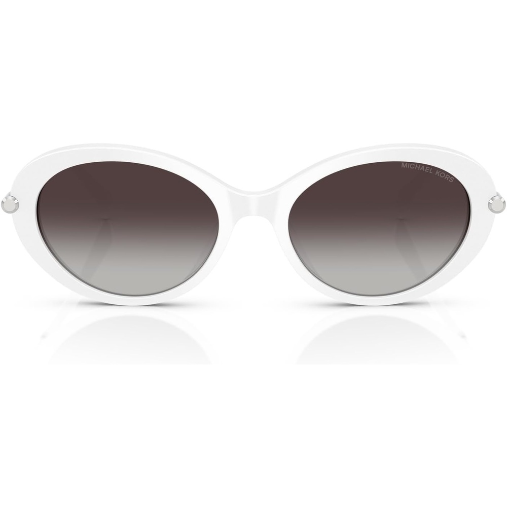 image:imageMichael Kors womens Mk2245u Rockaway Universal Fit Oval SunglassesOptic WhiteDark Grey Gradient