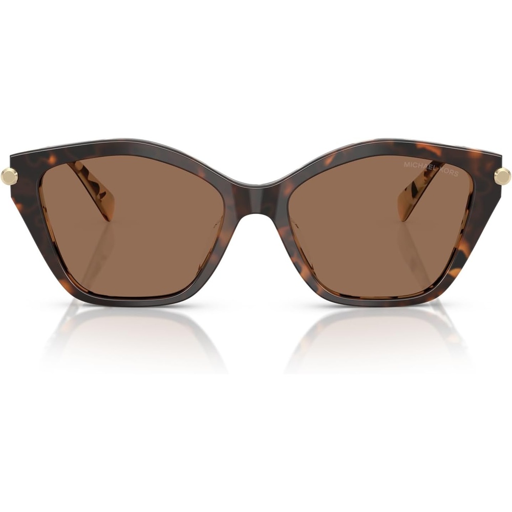 image:imageMichael Kors womens Mk2246u Catskills Universal Fit Butterfly SunglassesDarkCream TortoiseBrown Solid